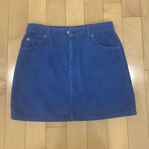 Women’s Topshop Blue Corduroy Skirt